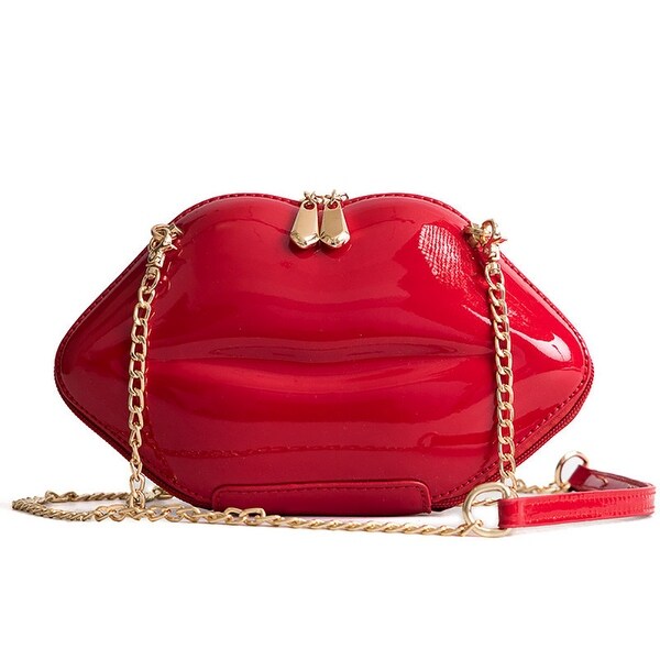 Shop QZUnique Women 3D Lip Style Evening Shoulder Handbag Wedding Purses Crossbody Party Bag ...