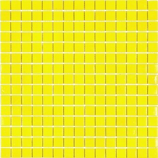 Apollo tile 12" x 12" Dune Glossy Yellow Glass Tile (20 sq ft/case) - 20 Pack