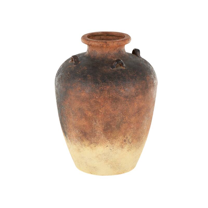 Copper Magnesium Oxide Textured Ombre Antique Amphora Vase