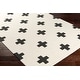 preview thumbnail 3 of 2, Trocadero White Modern Geometric Wool Handmade Area Rug - 2' x 3'