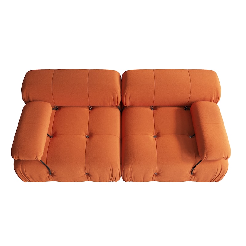 Modern Loveseat Couch Teddy Sectional Sofa