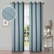 preview thumbnail 54 of 168, Superior Linen Washable Room Darkening Curtains, Set of 2 Panels 42" x 108" - Teal