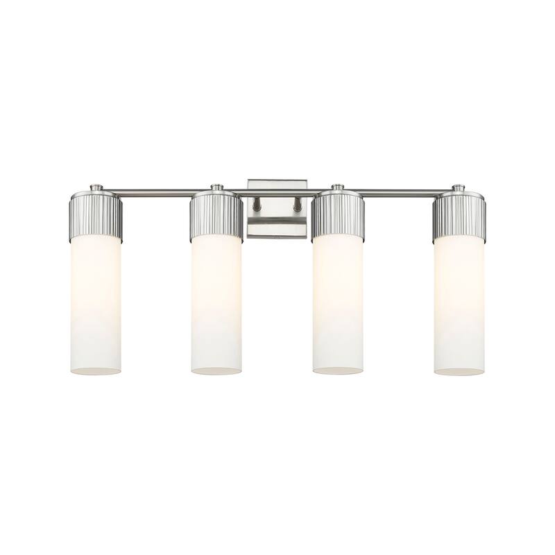 Innovations Lighting 428-4W-16-31 Bolivar Vanity Bolivar 4 Light 31" - Satin Nickel / Matte White