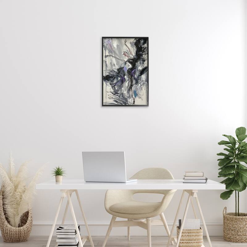 Stupell Abstract Elegance Dancer Framed Giclee Art Design By Lucille Lee