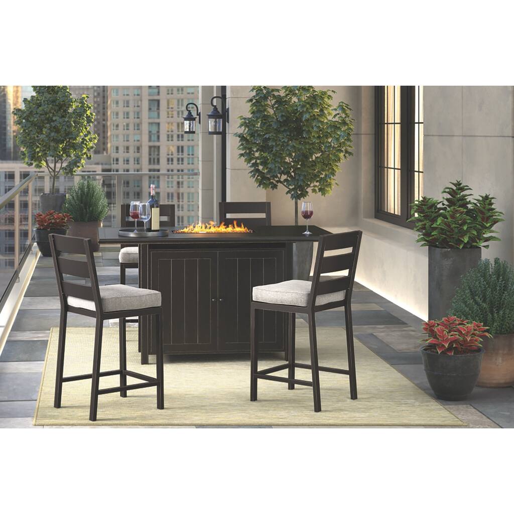 Perrymount 5-piece Outdoor Bar Table Set