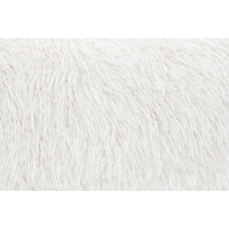 Modern White Finish Swivel Chair with Ball Pillow 1pc