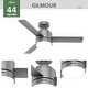 preview thumbnail 5 of 15, Hunter 44" Gilmour Outdoor Ceiling Fan with LED Light, Handheld Remote, Damp-Rated - Transitional, Contemporary