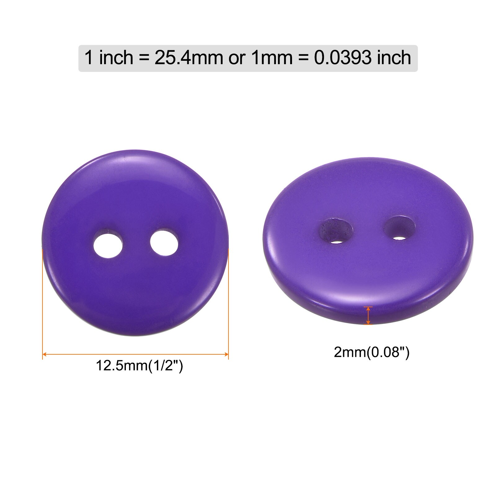 Sewing Button 2 Holes Resin Round Craft Replacement Buttons for Clothing DIY Crafts Decoration