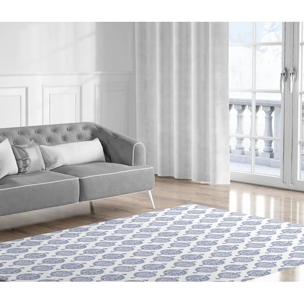 Periwinkle Modern Rug ENDANA PERIWINKLE Area Rug by Kavka Designs - Bed Bath & Beyond - 28963403