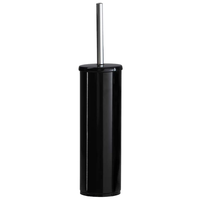 Bath Bliss 2 Pack Modern Aluminum Deluxe Stainless Steel Toilet Brush with Removable Liner