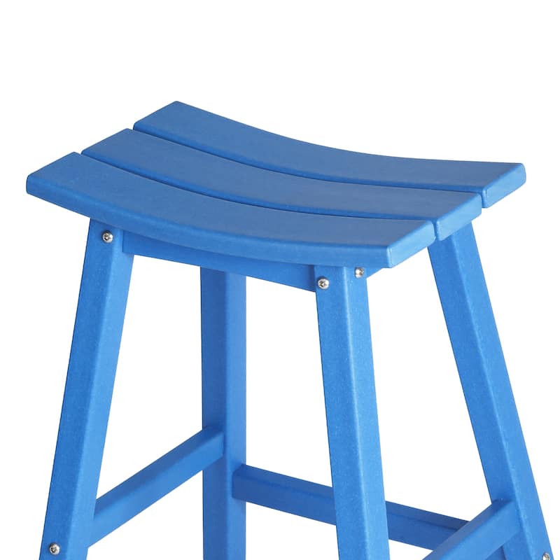 Laguna Hdpe All Weather Outdoor Patio 24" Saddle Seat Counter Stool