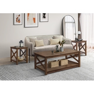 Clayfell Novato 3 pieces Coffee Table Set - Bed Bath & Beyond - 43047395