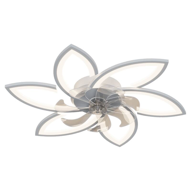30.7" Ceiling Fan with Lights, Remote Control 3 Color Temperatures,6 Gear wind Speed Fan Light