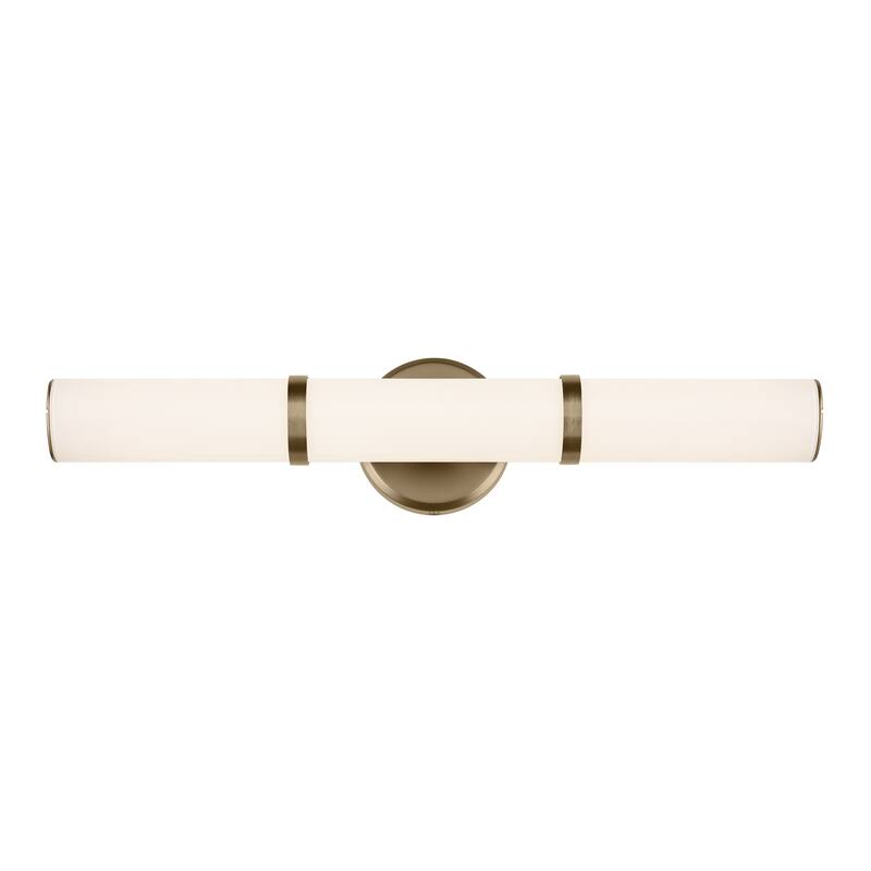 Kichler Lighting Rosh 24.25" Bath Bar Medium LED with White Glass in Champagne Bronze