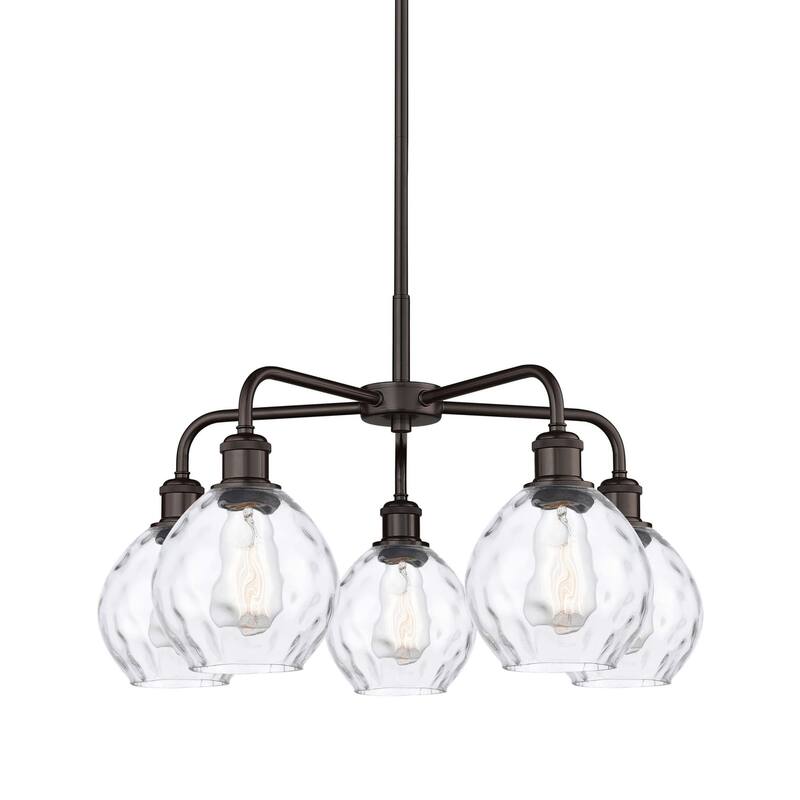 Innovations Lighting 516-5CR-15-24 Waverly Chandelier Waverly 5 Light - Oil Rubbed Bronze / Clear