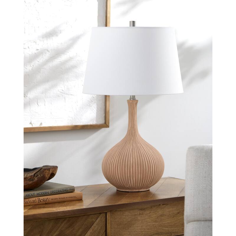 Livabliss Hawston Country Accent Table Lamp - Yellow/White