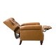 preview thumbnail 17 of 45, HULALA HOME Genuine Leather Nailhead Trim Pushback Recliner with Rolled Arms
