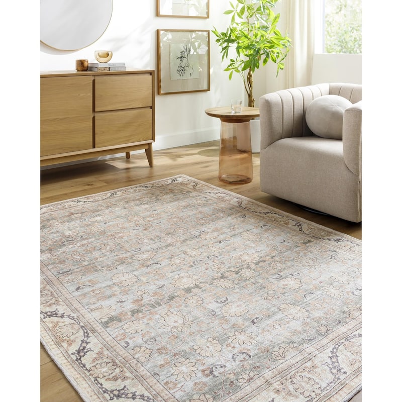 Livabliss Amelie Washable Traditional Area Rug