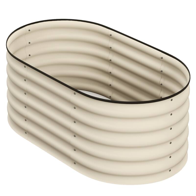 Outdoor Open Bottom Metal Garden Planter Box for Backyard Patio Lawn