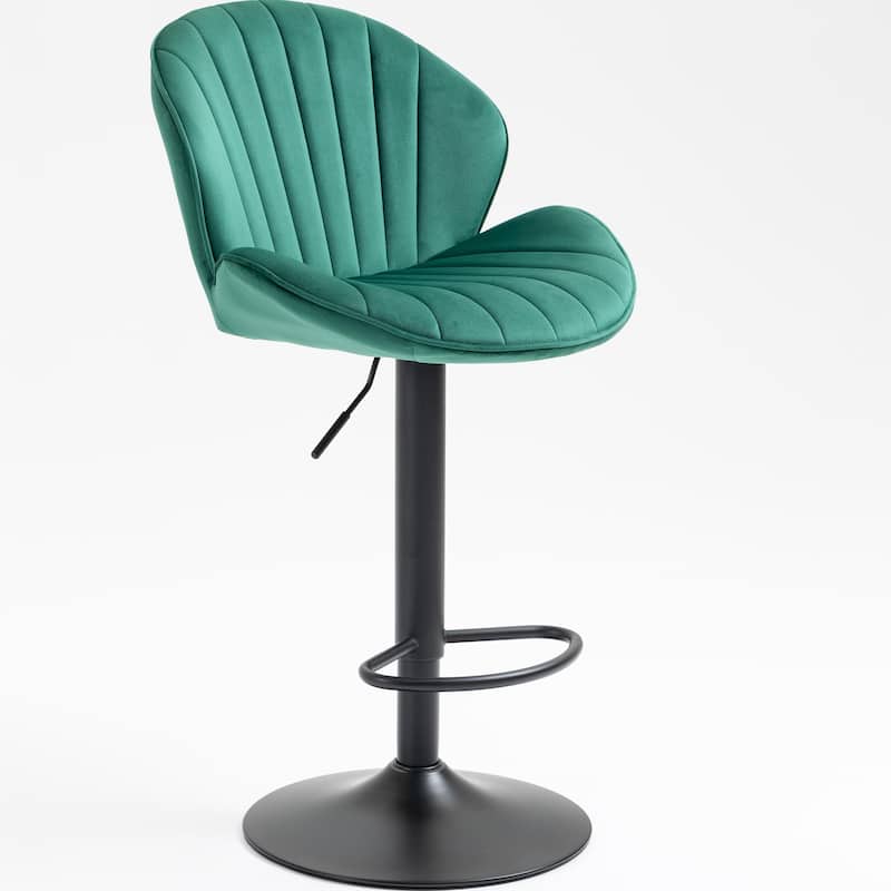 Adjustable Barstools with Back and Footrest,Set of 2