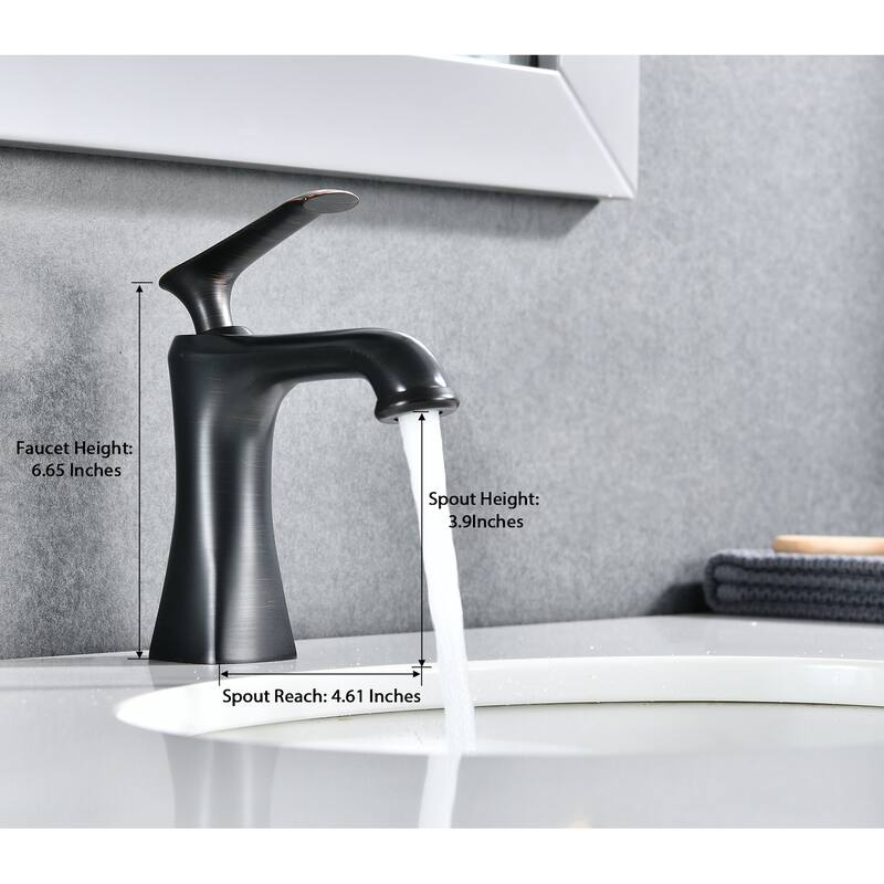 BATHLET Single Hole Single Handle Bathroom Sink Faucet