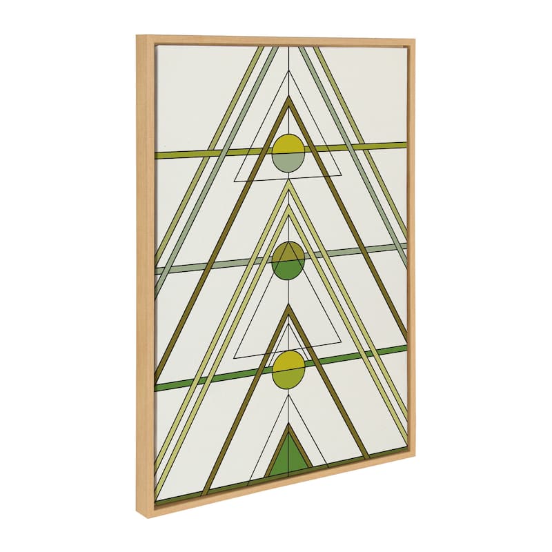 Kate and Laurel Sylvie Mid Century Modern Retro Tree Framed Canvas by The Creative Bunch Studio