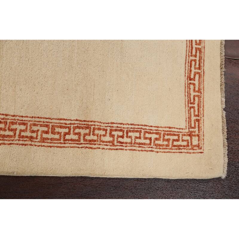 Geometric Bordered Oriental Gabbeh Kashkoli Wool Area Rug Hand-knotted - 3'1" x 5'1"