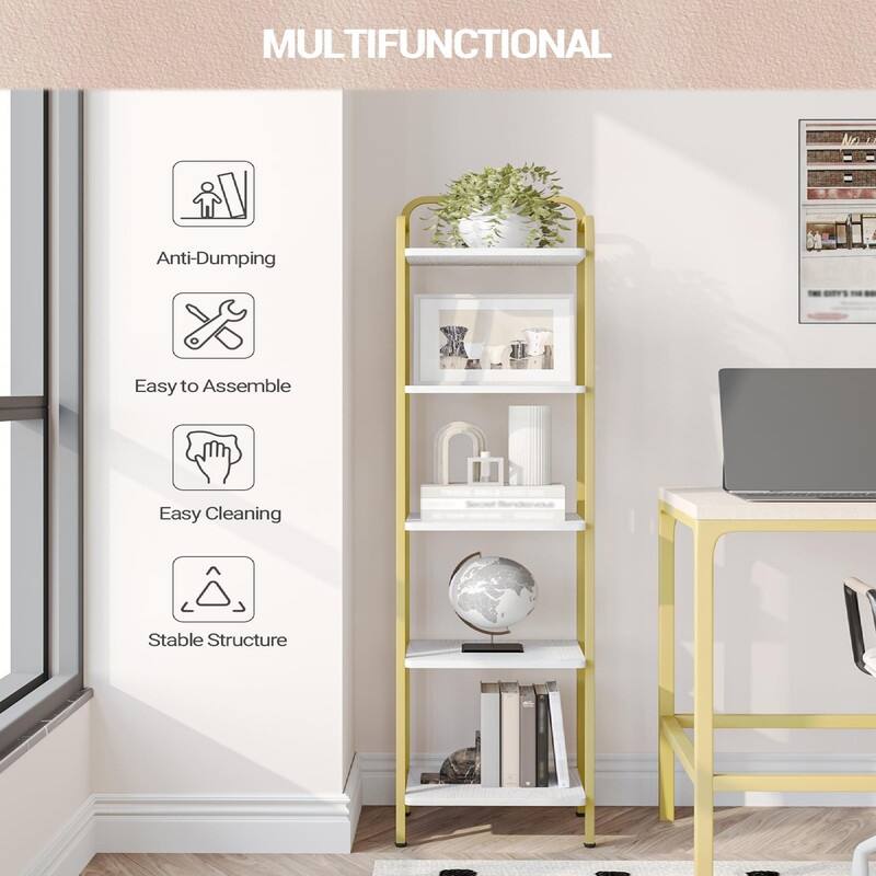 Narrow Book Shelf - 13"D x 11.8"W x 54"H