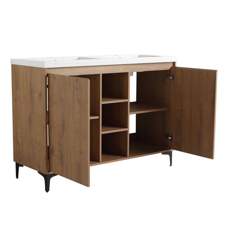 48" Freestanding Bathroom Vanity With Double Sink