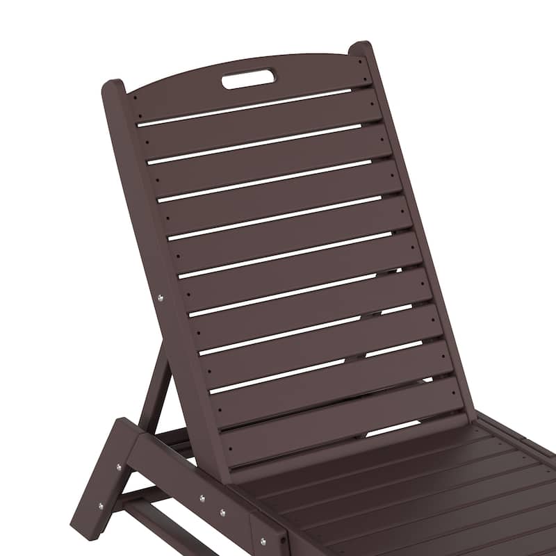 Laguna Hdpe All Weather Outdoor Patio Pool Reclining Armless Chaise Lounge