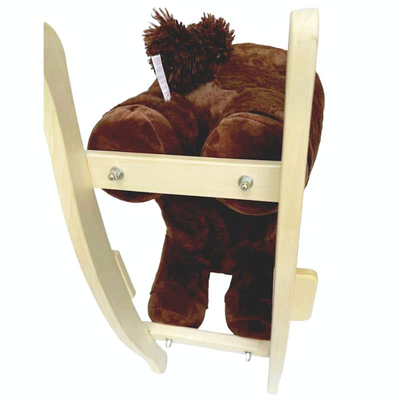 Kids Ride-On Rocking Horse Toy with Lullaby Song, Rocking Toy with Hand Puppets & Safety Belt