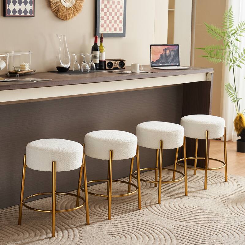 24" Tall, Round Bar Stools, Set of 2