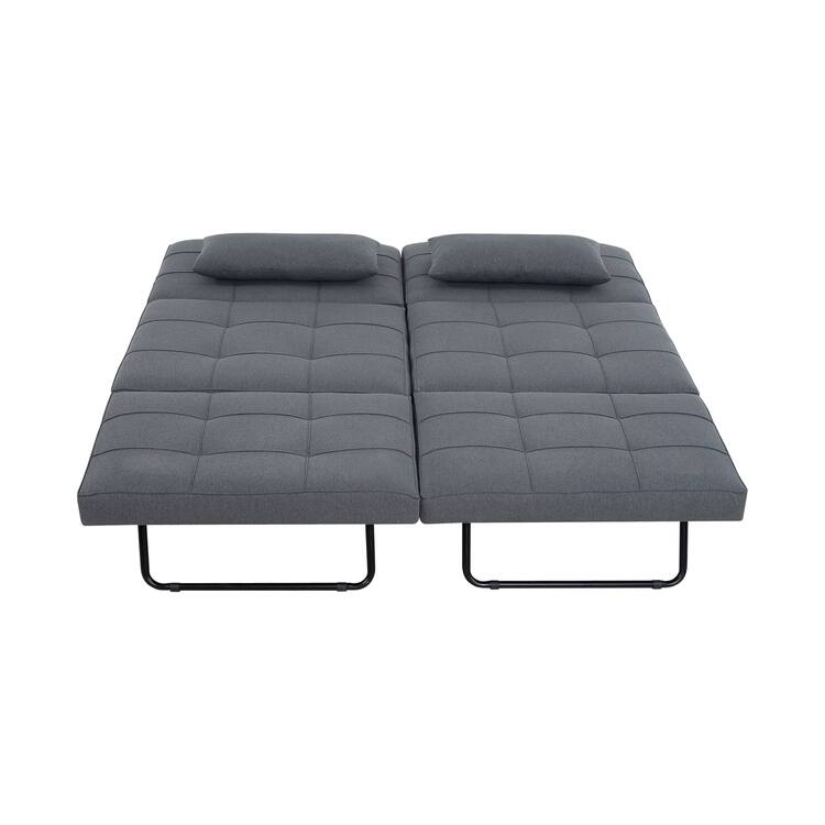 Sleeper Chair Bed, 4 In 1 Multi-Function Convertible Ottoman Bed, Breathable Linen Bed Chair, Convertible Sofa Bed