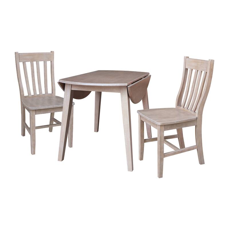 42" Round Dual Drop Leaf Dining Table with Chairs