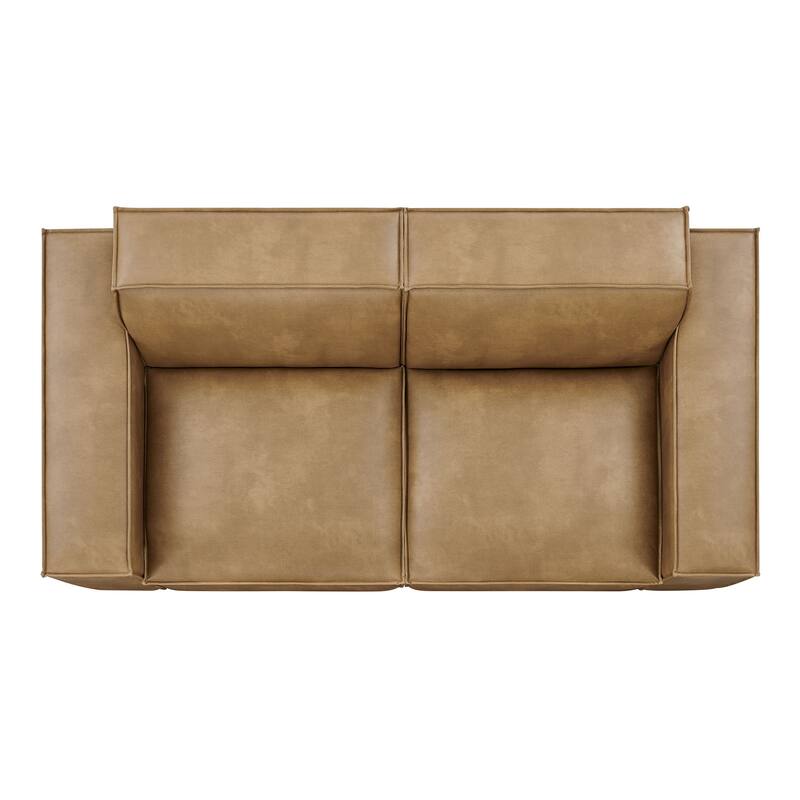 Restore 2-Piece Vegan Leather Modular Loveseat