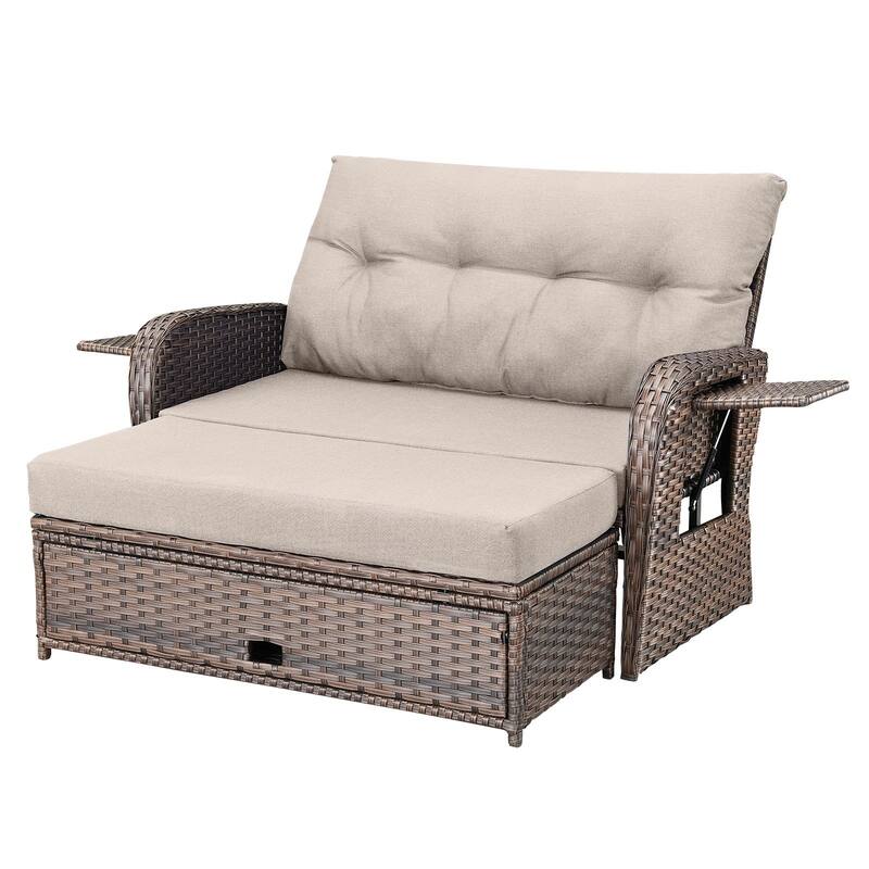 Outdoor Patio Double Lounge Chair without Ottoman