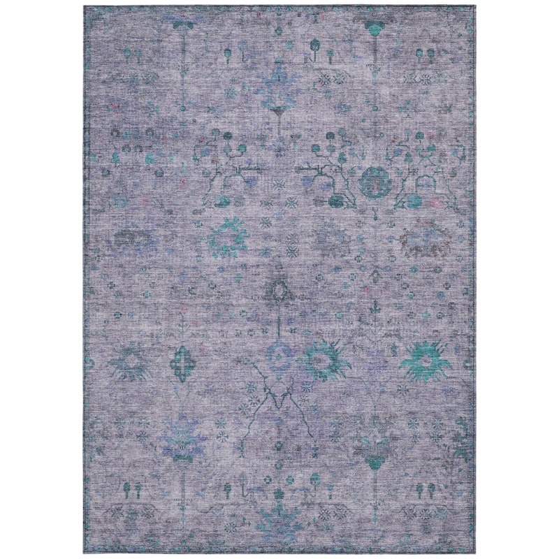 HomeRoots Floral Traditional Rectangle Outdoor Rug