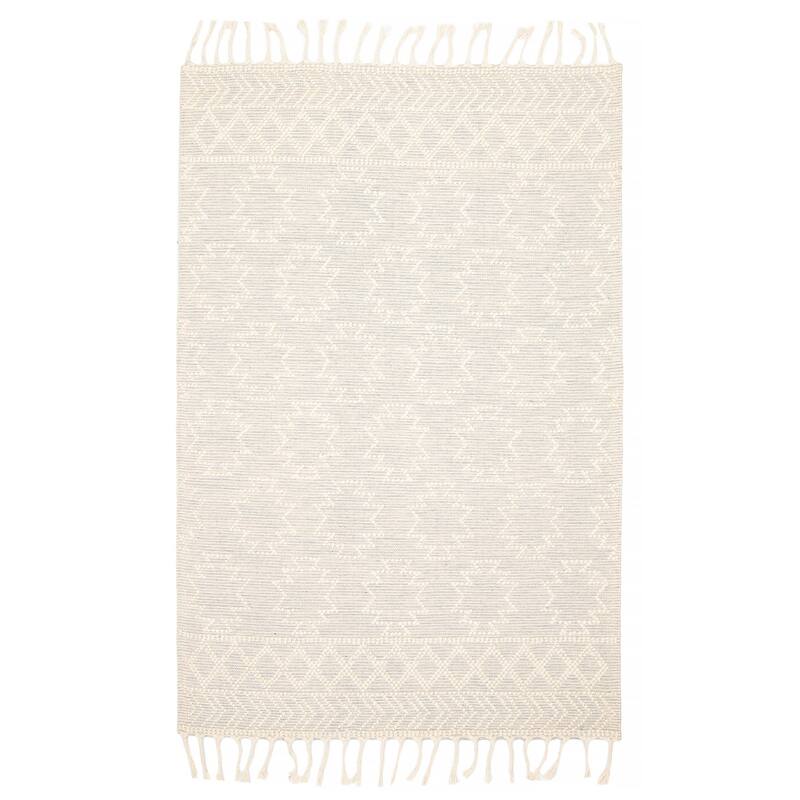 ECARPETGALLERY Braid weave Sienna Cream Wool Rug - 5'1 x 7'10 - Cream - 5'1 x 7'10