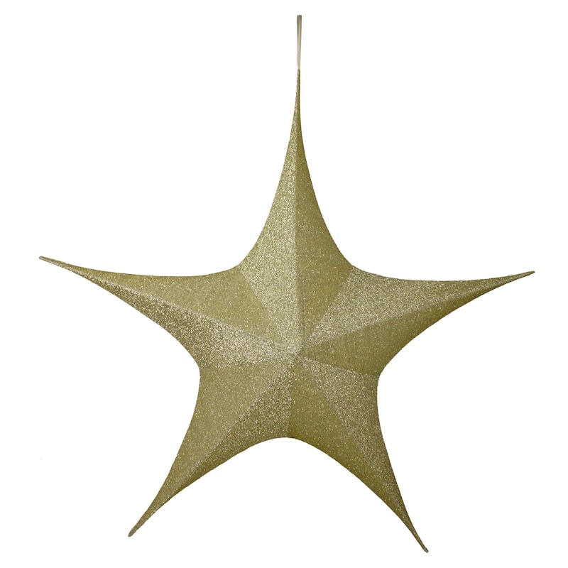 51" Tinsel Foldable Christmas Star Outdoor Decoration