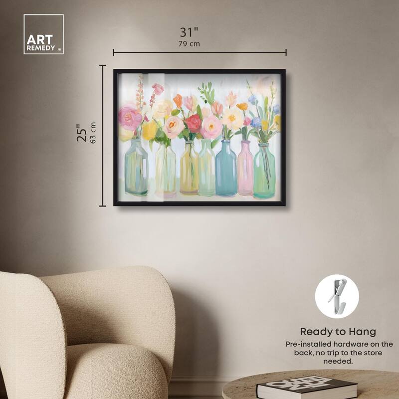 Bottled Blooms Shadowbox by Art Remedy