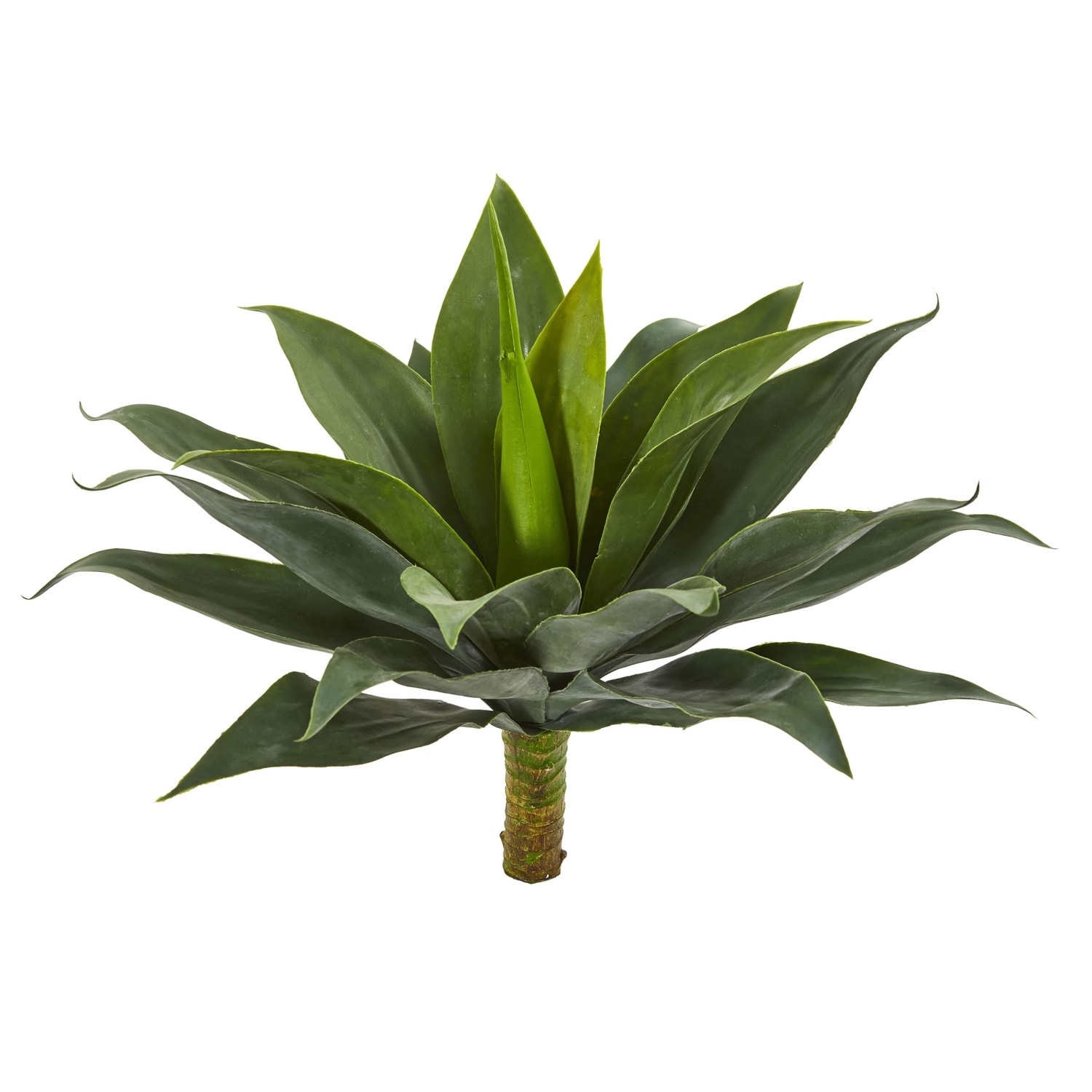 Large Artificial Plants Set of 2 - 19In. Indoor Greenery Decor Home Office Living Room - Green