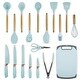 preview thumbnail 24 of 41, 19-piece Non-stick Silicone Assorted Kitchen Utensil Set Green