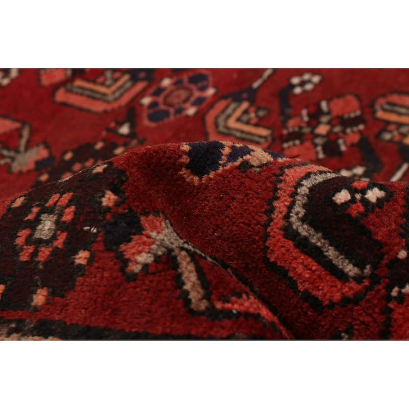 ECARPETGALLERY Hand-knotted Andelz Red Wool Rug - 3'6 x 13'8