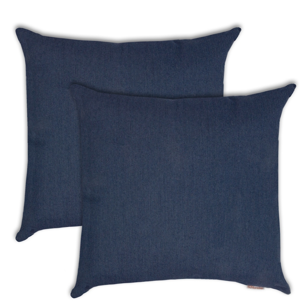 Austin Horn Classics Sunbrella® Spectrum Indigo 18-inch Outdoor/Indoor Pillow (Set of 2)