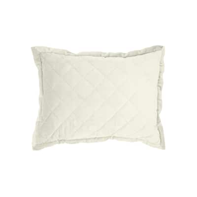 HiEnd Accents Velvet Diamond Quilted Boudoir Pillow, 12"x16"