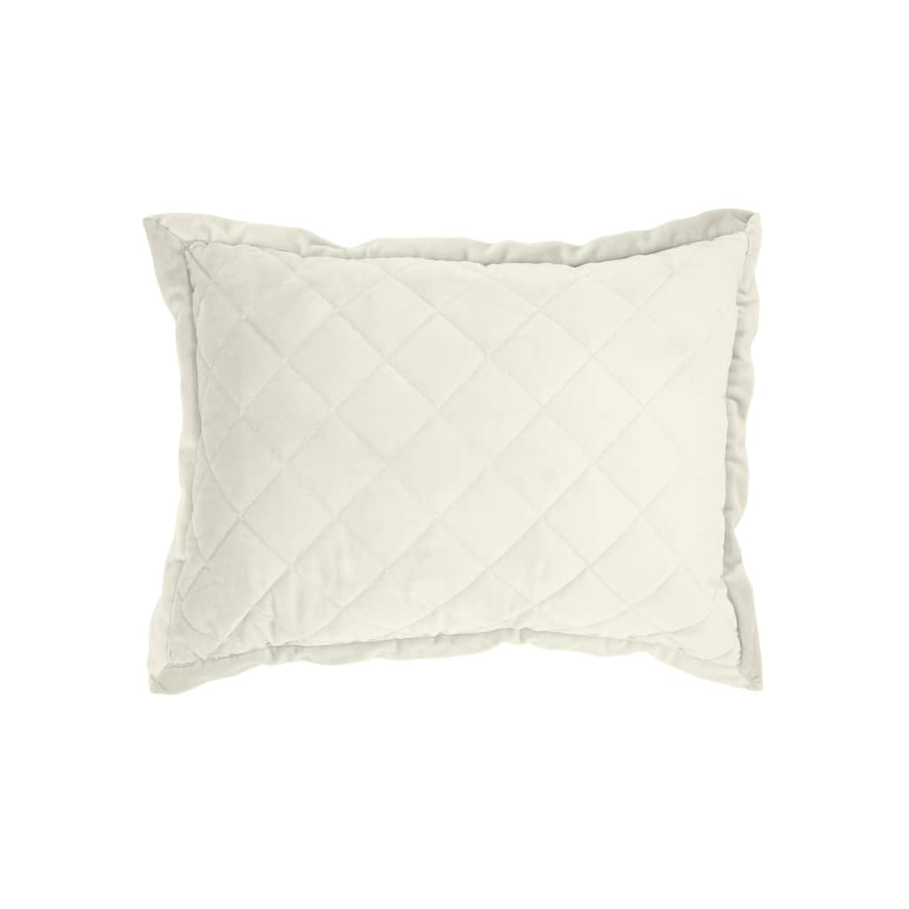 HiEnd Accents Velvet Diamond Quilted Boudoir Pillow, 12"x16"