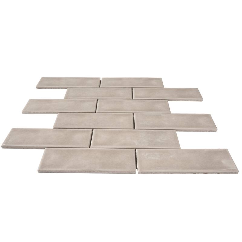 Forio 2" x 6" Brick Glossy Porcelain Mosaic Tile