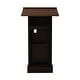 preview thumbnail 7 of 10, Wood Podium Stand, 44" Tall Wooden Lectern With Mic Stand Space, 1 Sliding Shelf With Cup Holder And 1 Fixed Shelf