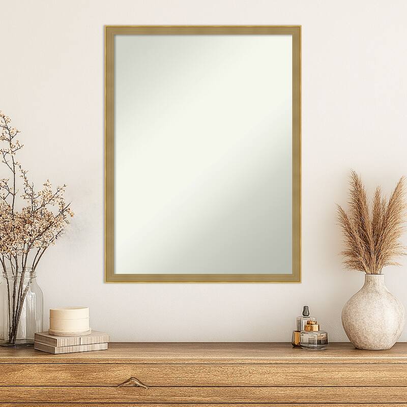 Incline Non-Beveled Wood Framed Wall Mirror