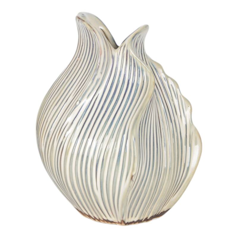 Ceramic Decorative Vase Handcrafted Unique Sculptural Curved Design